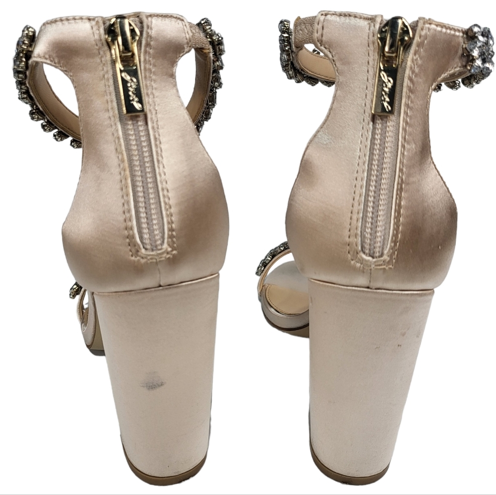 Jewel Badgley Mischka Mayra Evening Sandals Champagne 9 - Picture 7 of 8